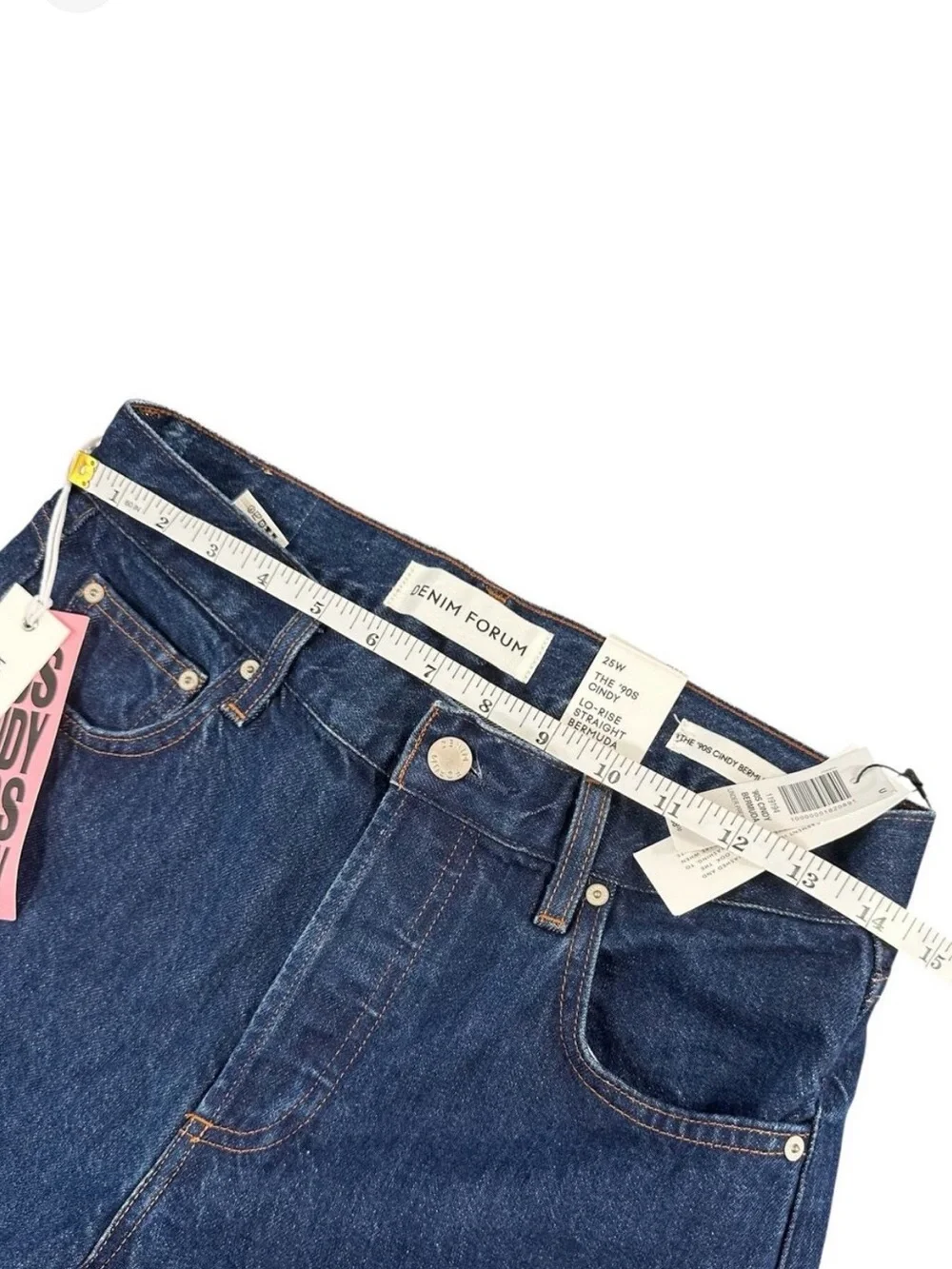 NWT Denim Forum The ’90s Cindy Bermuda Denim Shorts Low Rise Size 25